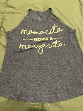 Heather Gray Sleeveless High-Neck Tank Top